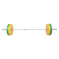 Thumbnail for 7 Ft Olympic Bar with Color Bumper Plates - 80 KG Set | 1441 Fitness