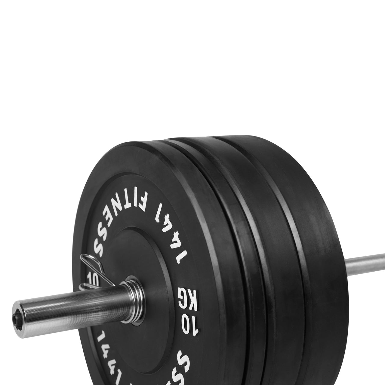 1441 Fitness Black Rubber Bumper Plate - 25 KG