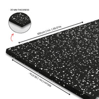 Thumbnail for Commercial Rubber Flooring for Gym 20 mm - 100 x 100 CM Speckled White