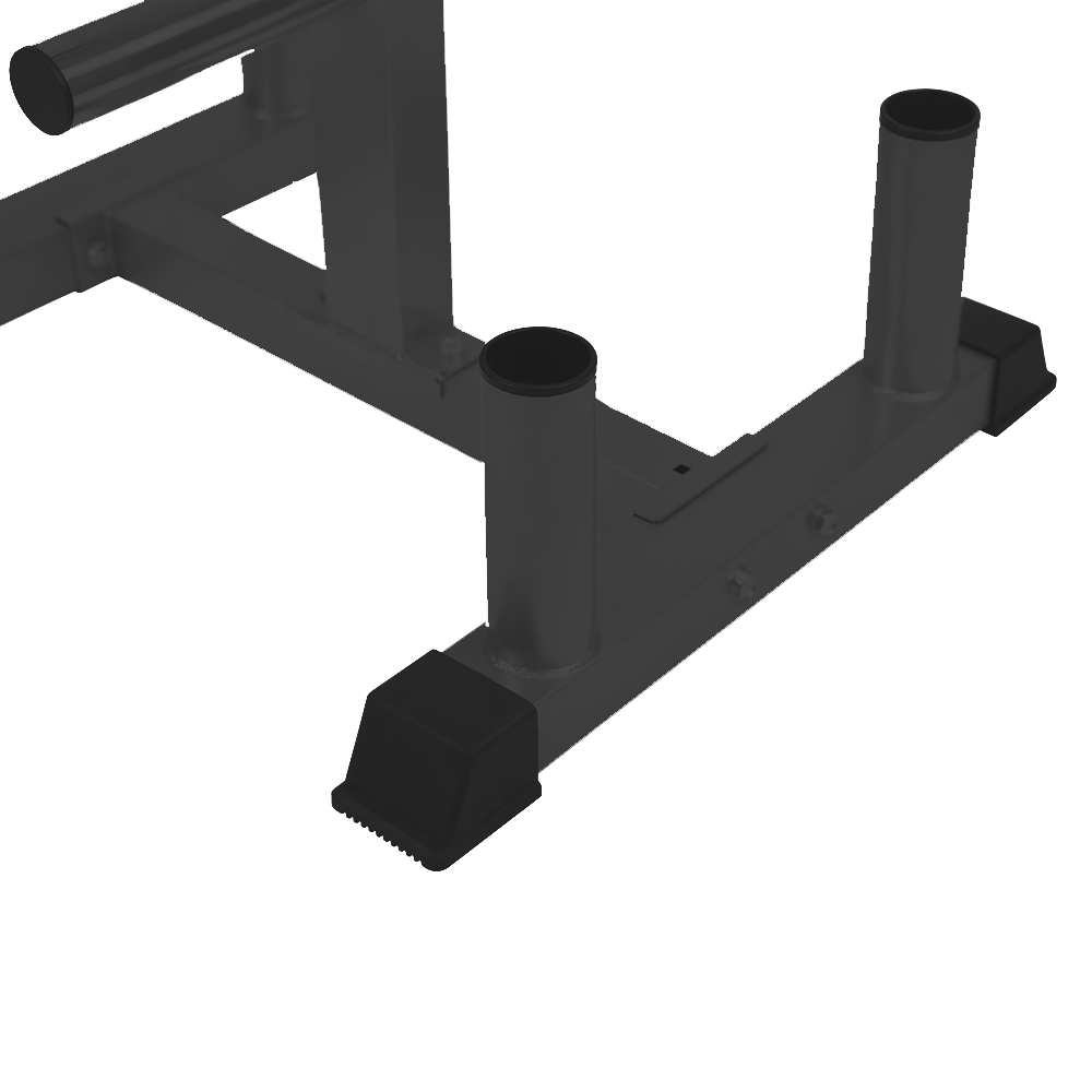 Olympic Plate Rack with Four Bar Holder - Black