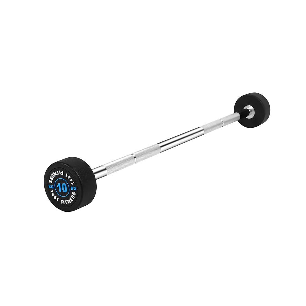 1441 Fitness Fixed Weight Straight Barbell Set - 10 kg to 30 kg (Set of 5)
