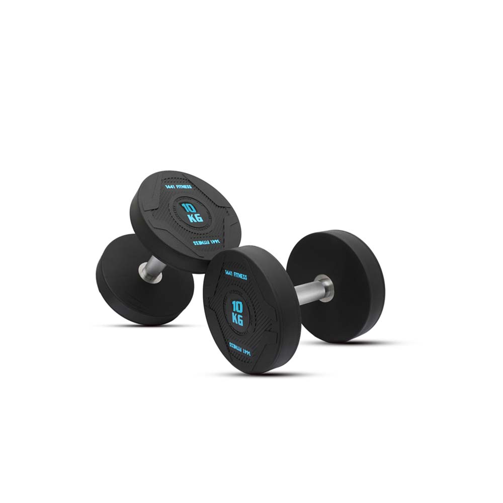 PU Round Dumbbell Set 2.5 Kg to 25 Kg with 2 Tier Rack