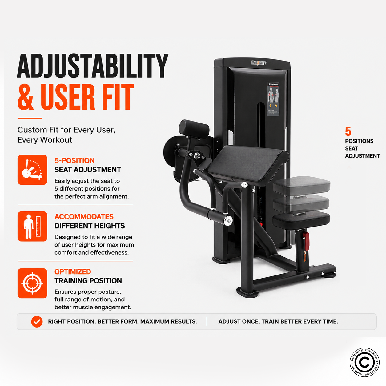 Insight Fitness SA Series Biceps Curl - SA006E