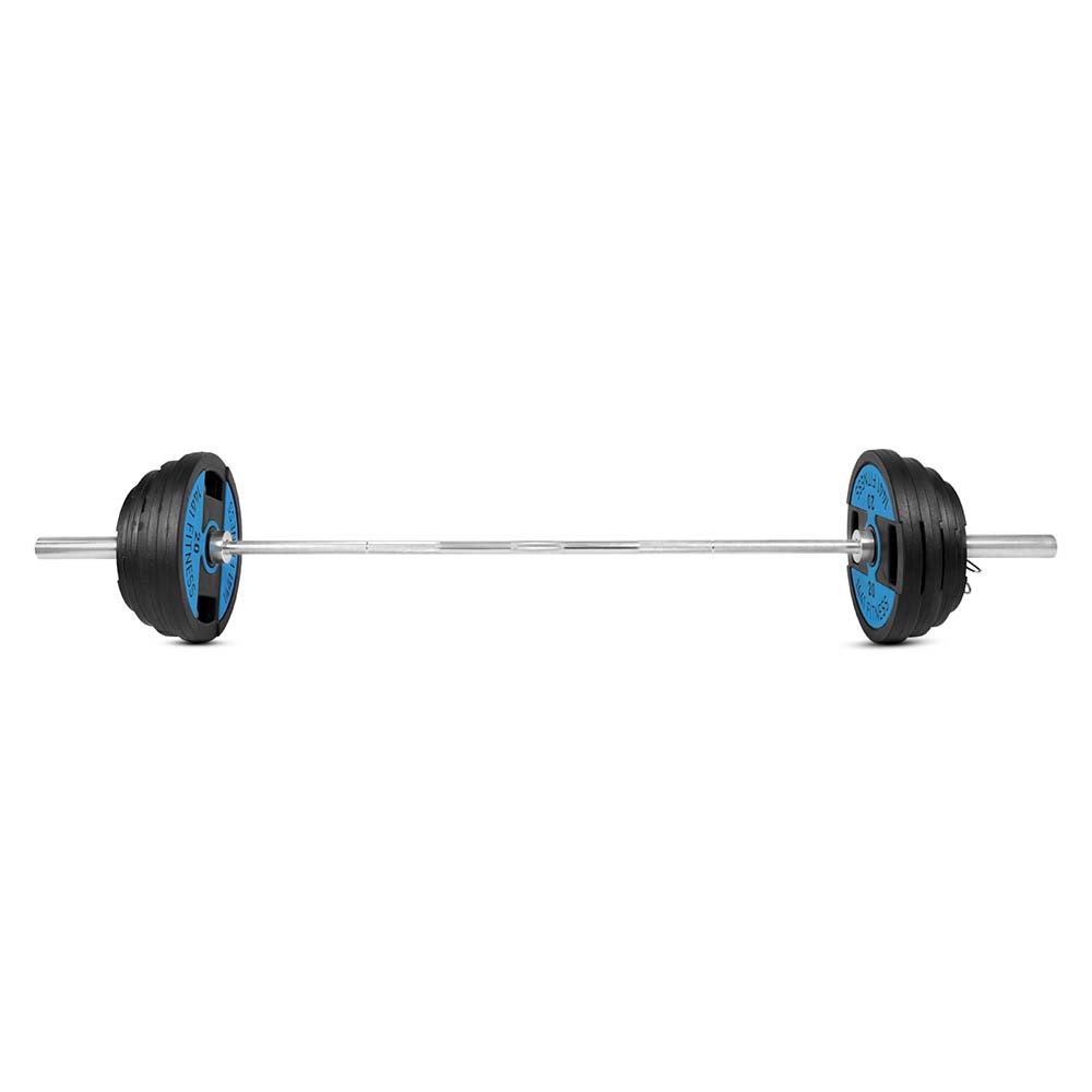 1441 Fitness 7 Ft Olympic Barbell with Dual Grip Olympic Plates Set | 120 kg