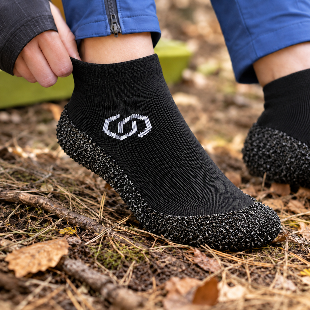 Skinners Barefoot Socks 1.0 Black White