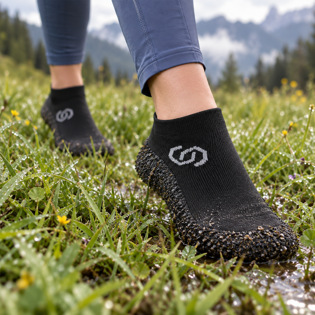 Skinners Barefoot Socks 1.0 Black White