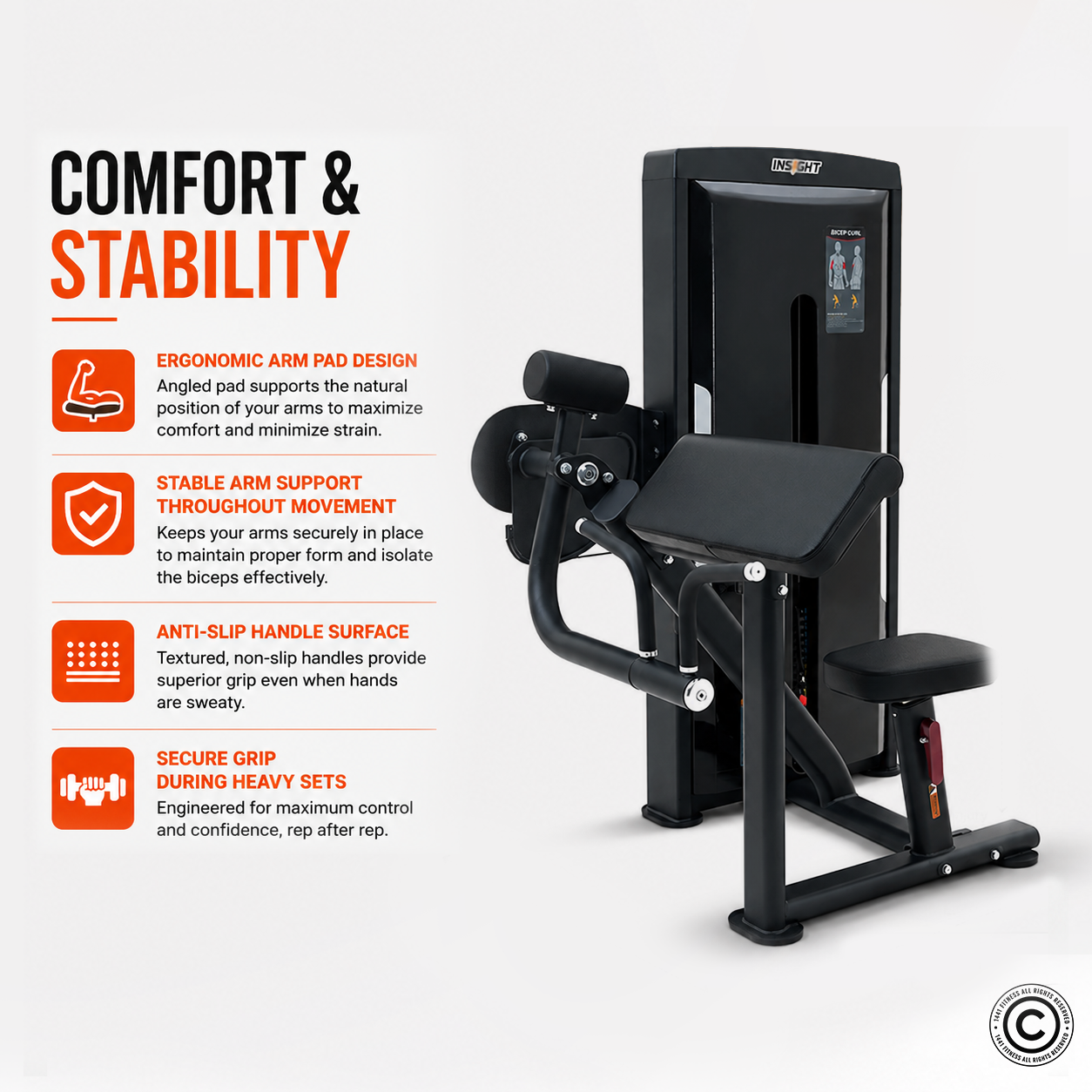 Insight Fitness SA Series Biceps Curl - SA006E