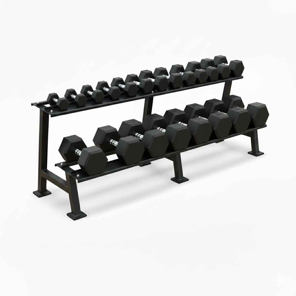 1441 Fitness 2 Tier Hex Dumbbell Rack
