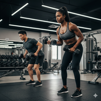 Thumbnail for 1441 Fitness Black Rubber Hex Dumbbells - 15 LBS