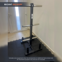 Thumbnail for Olympic Plate Rack with Four Bar Holder - Black