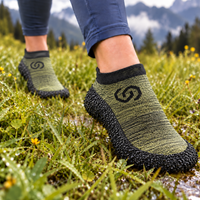Thumbnail for Skinners Kids Barefoot Socks 1.0 - Olive Green (Size 30-32)