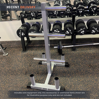 Thumbnail for Olympic Plate Rack with Four Bar Holder - Black