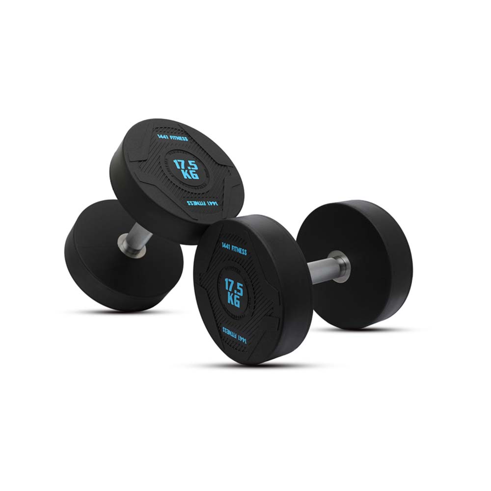 PU Round Dumbbell Set 2.5 Kg to 25 Kg with 2 Tier Rack