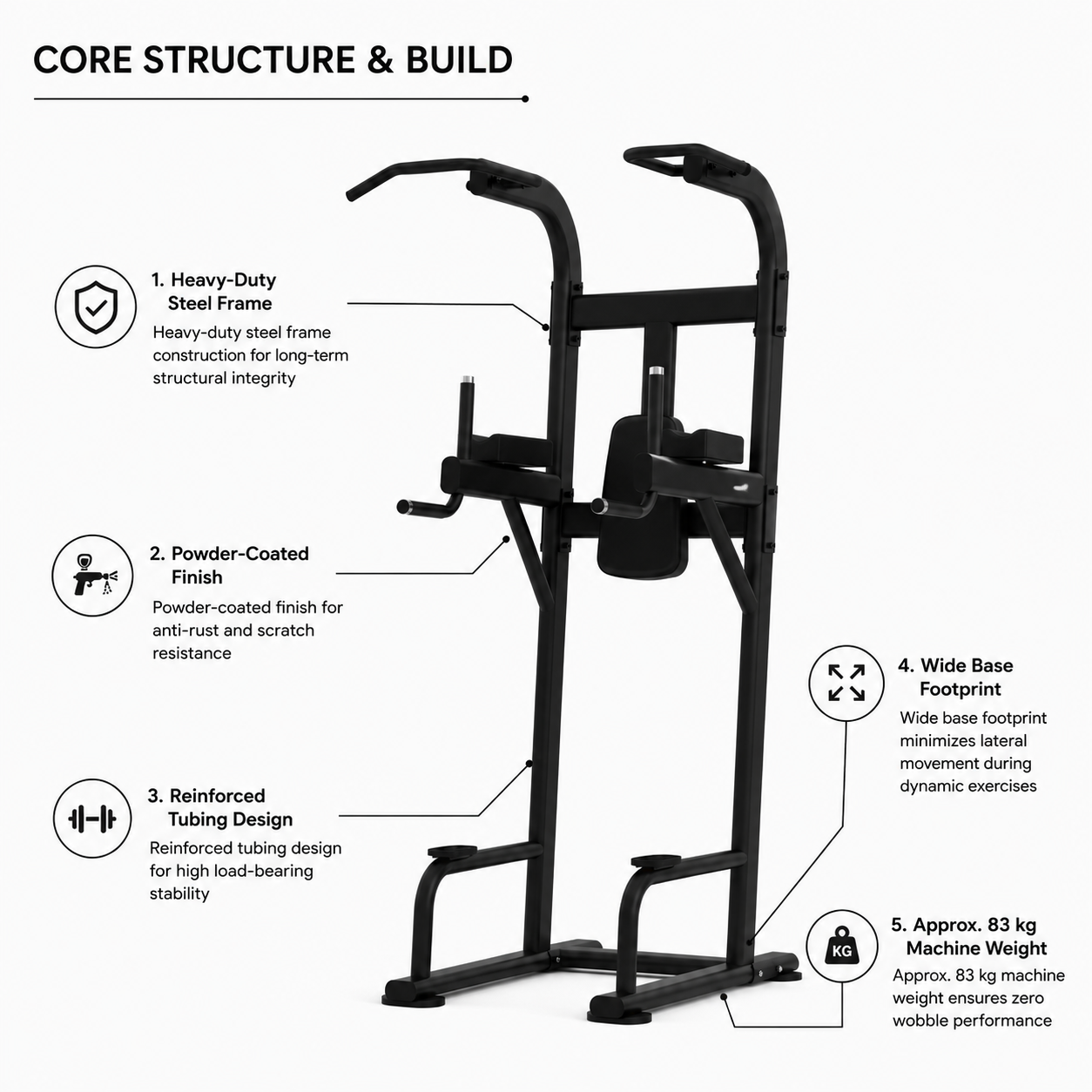 Insight Fitness Vertical Knee Rise / Dip - DR008