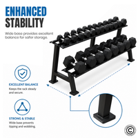 Thumbnail for 1441 Fitness 2 Tier Hex Dumbbell Rack