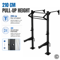 Thumbnail for 1441 Fitness Wall Mounted Squat Rack