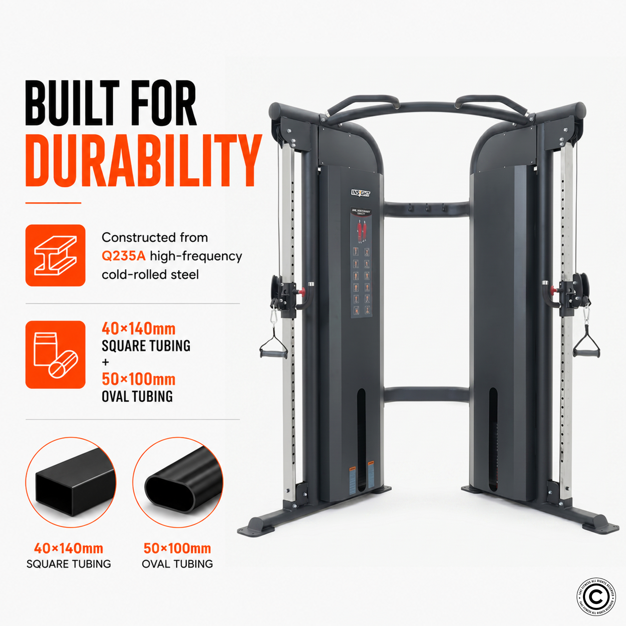 Insight Fitness SA Series Dual Adjustable Pulley - SA021