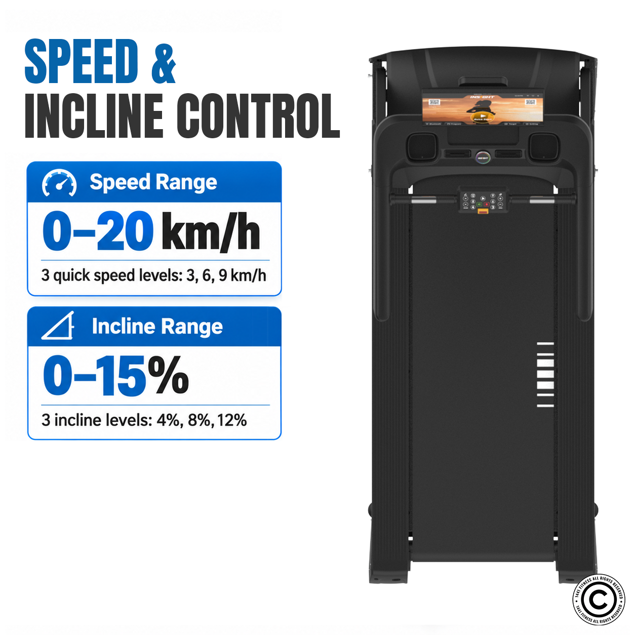 Insight Fitness Commercial Treadmill with LCD Screen - CT70