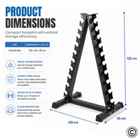 Thumbnail for Vertical Dumbbell Rack - 10 Pair