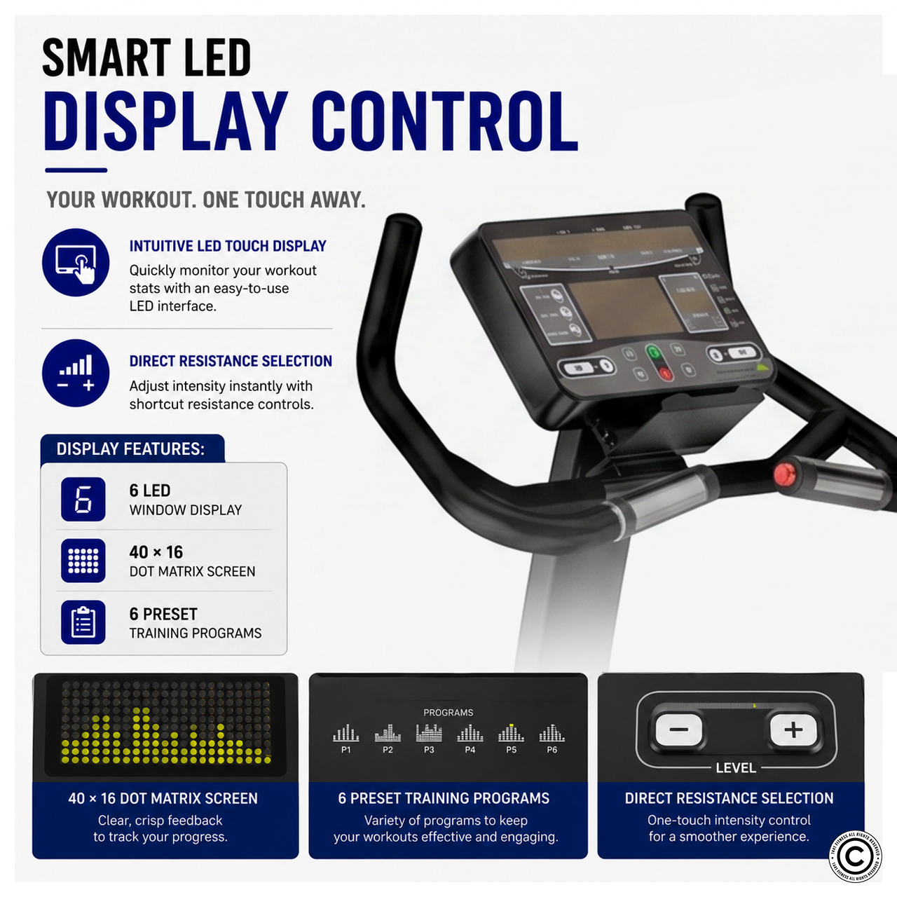 Insight Fitness Upright Bike - CU6000