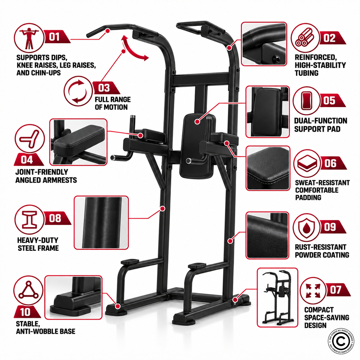 Insight Fitness Vertical Knee Rise / Dip - DR008