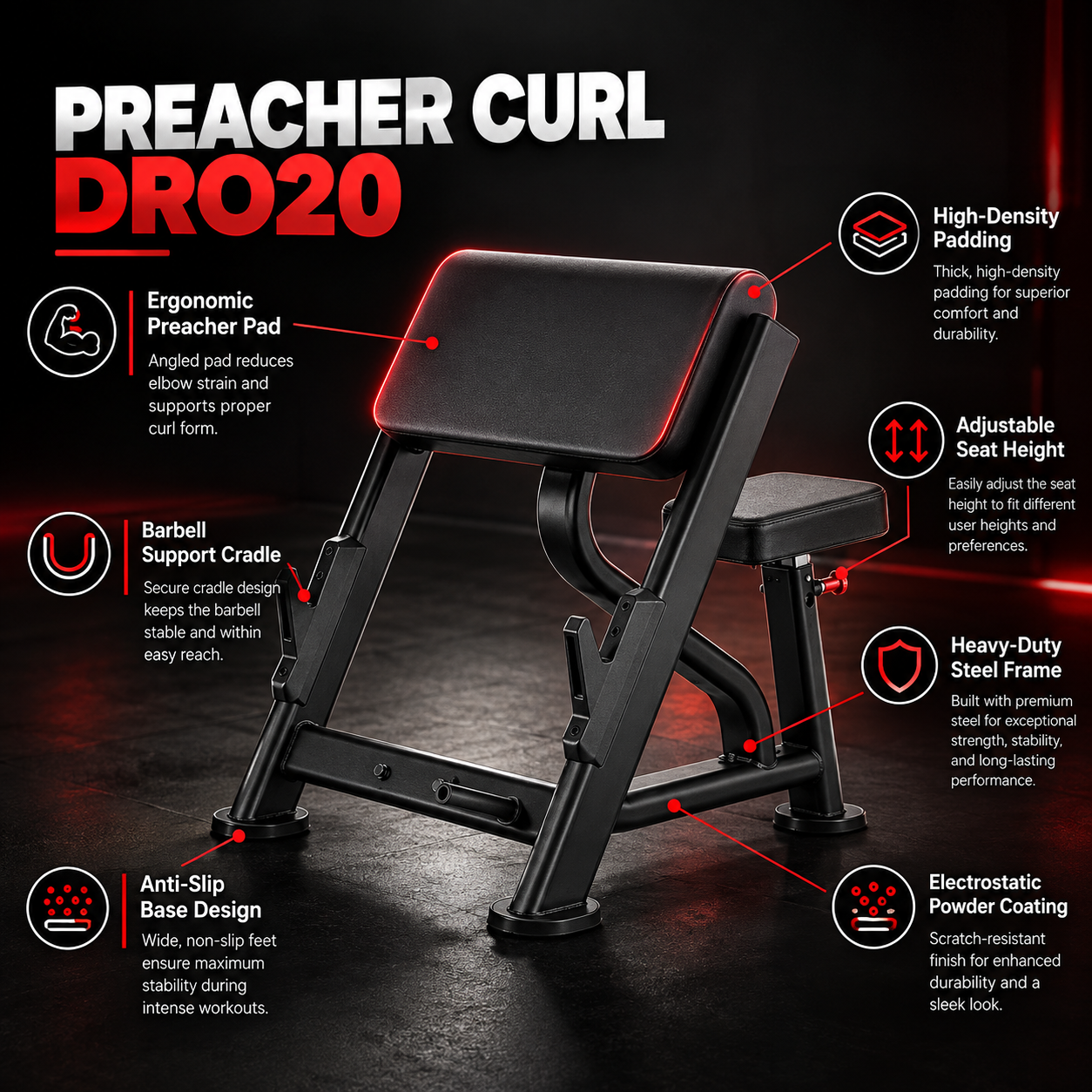 Insight Fitness Preacher Curl - DR020