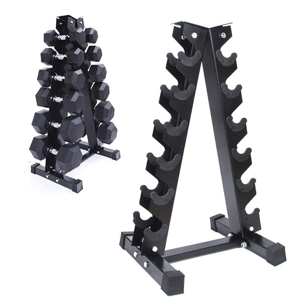 Hex Dumbbells Set with Rack - 2.5 Kg to 15 Kg