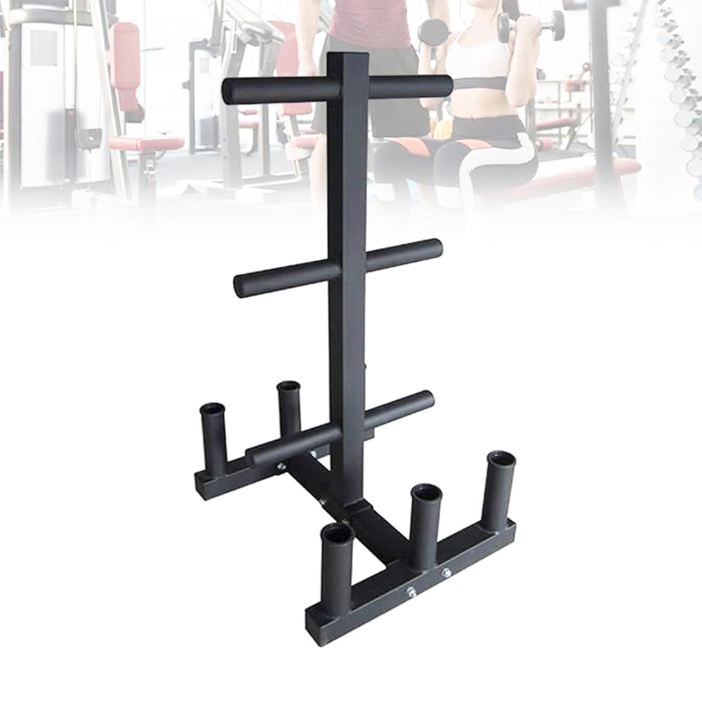 1441 Fitness Premium Weight Plate Rack with 6 Bar Holder