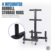 Thumbnail for Commercial Plate Rack and Bar Holder with Wheels