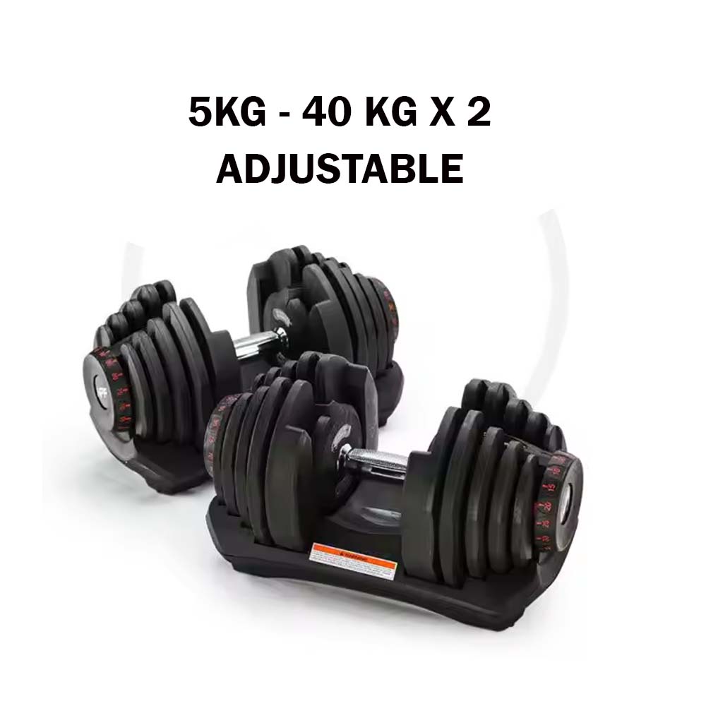 Adjustable Dumbbell Set - 5 Kg - 40 Kg