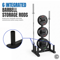 Thumbnail for Commercial Plate Rack with Six Bar Holder - Black