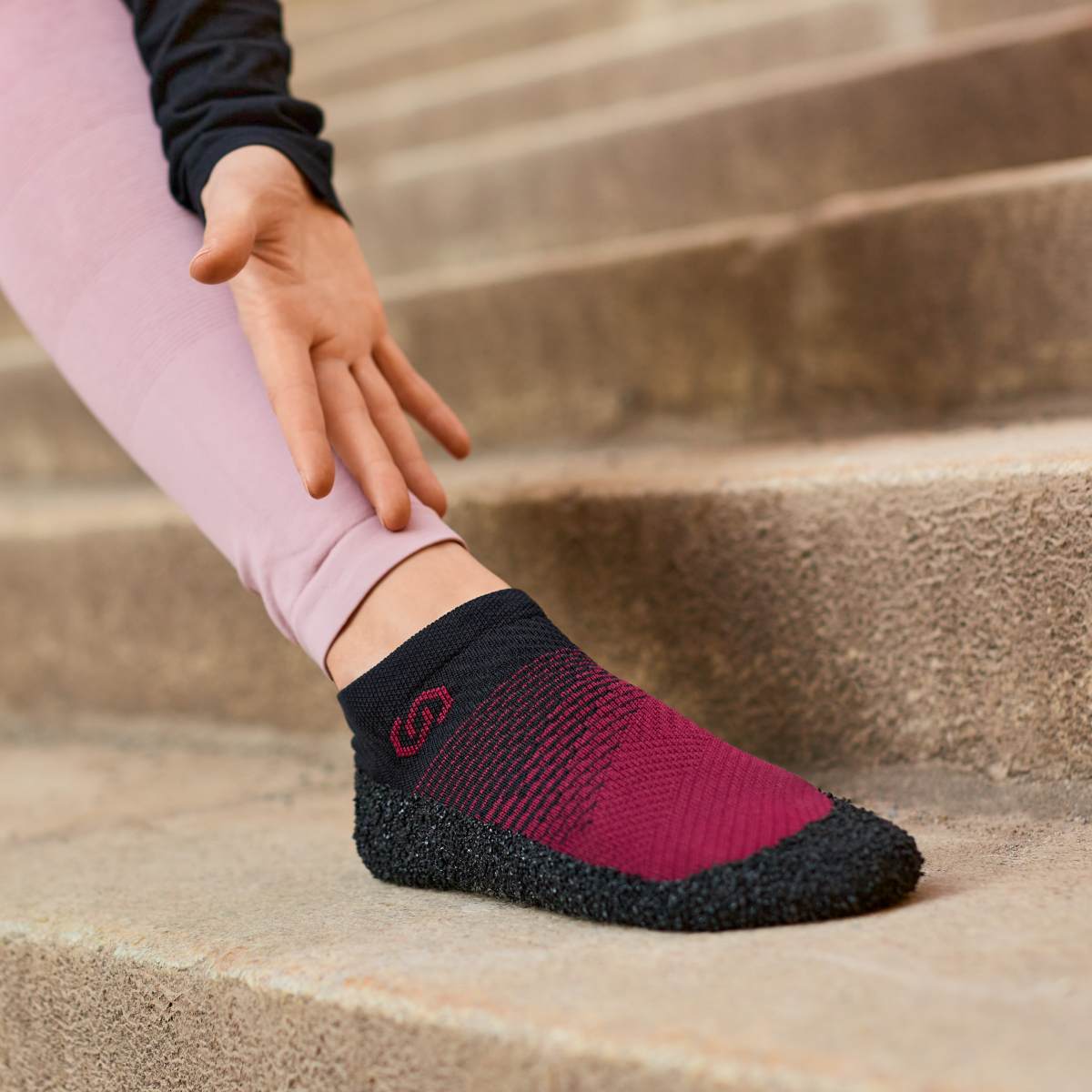 Skinners Sock - Ultra-Light for Running, Hiking, Yoga & Travel - Carmine