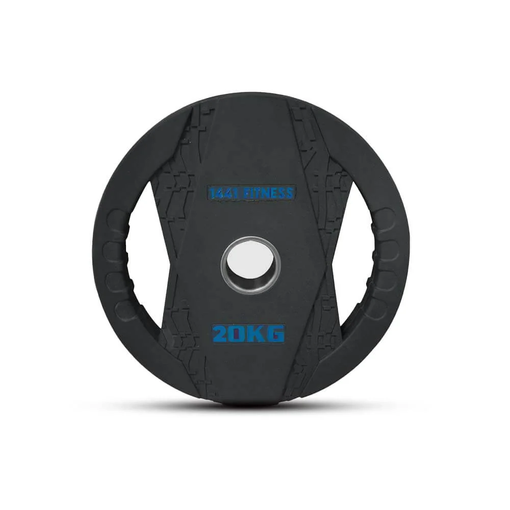 Dual Grip Plates with 7 Ft Olympic Bar - 120 Kg Set - Bundle Offer - 20KG