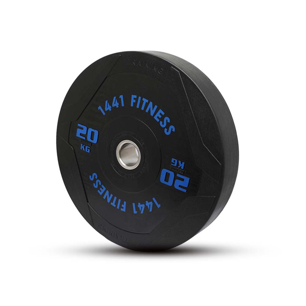 1441 Fitness PU Black Rubber Bumper Plates - 5 to 25 KG | Per Piece