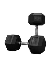 Thumbnail for Rubber Hex Dumbbells - 2.5 Kg - 50 Kg