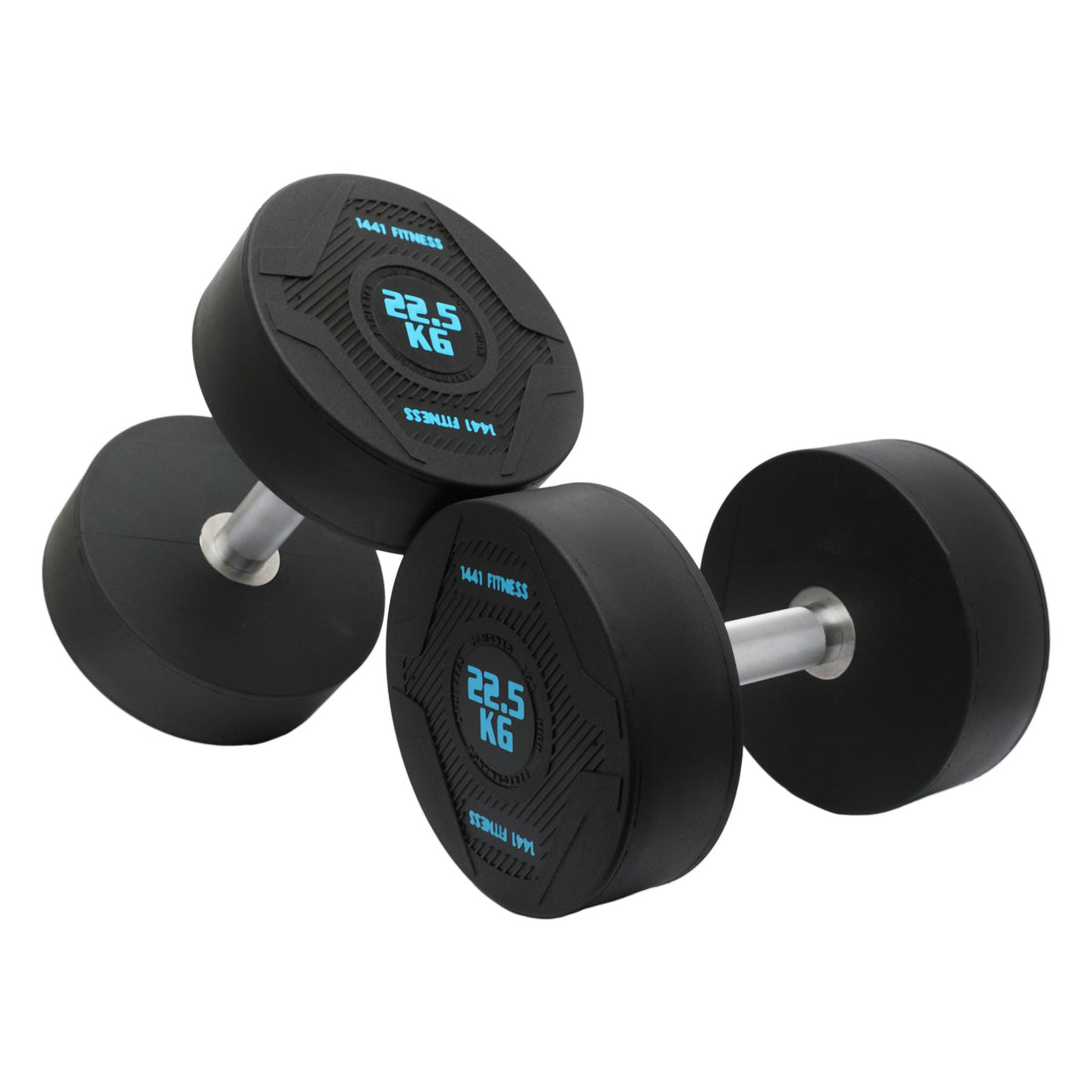 PU Round Dumbbell Set 2.5 Kg to 25 Kg with 2 Tier Rack
