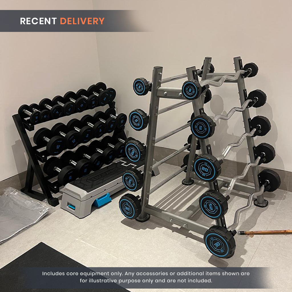Fixed Weight Straight PU Barbell - 10 kg to 50 kg
