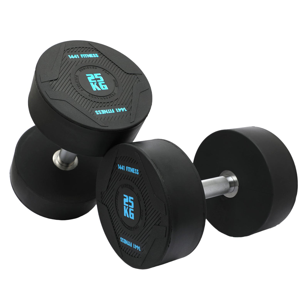 PU Round Dumbbell Set 2.5 Kg to 25 Kg with 2 Tier Rack
