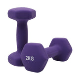 1441 Fitness Neoprene Hex Dumbbells 1 to 10 KG (Sold as Pair)