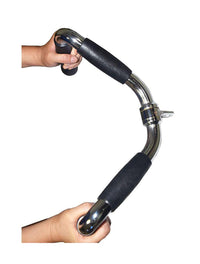 Thumbnail for Revolving Lat Attachment Bar with Rubber Grips-Made of Chrome Steel