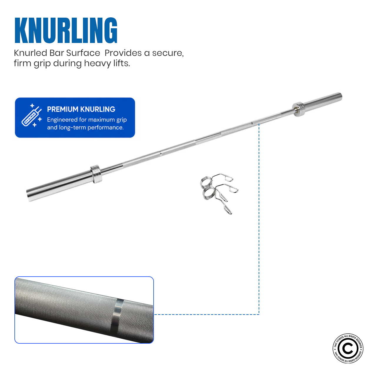 6 Ft Olympic Bar with Collars - 15 Kg