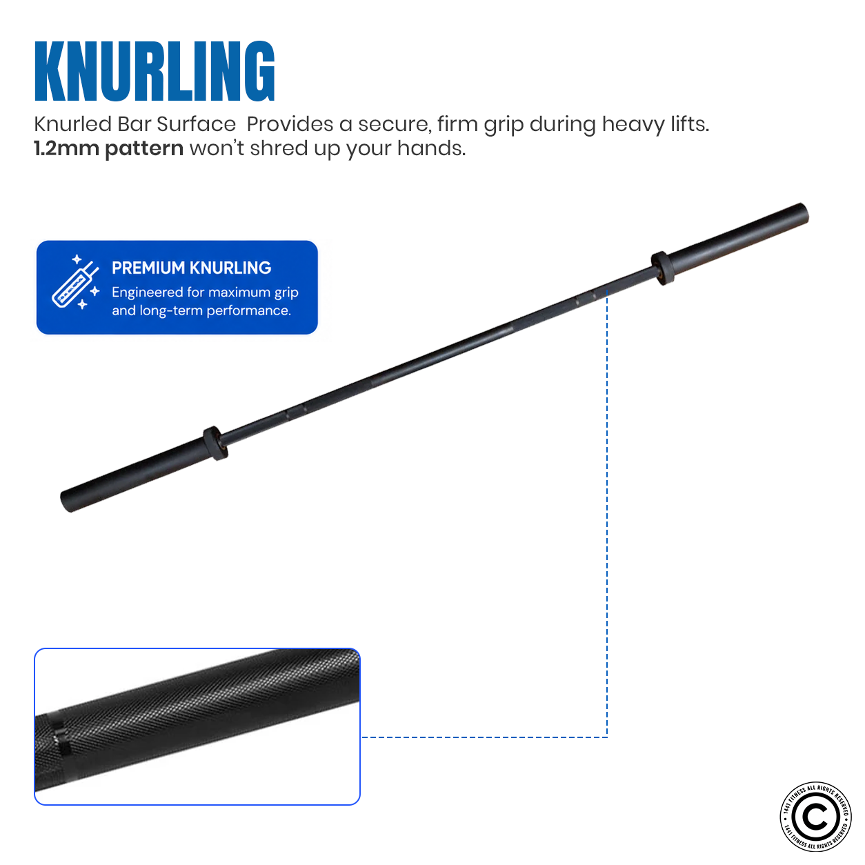 7 Ft Olympic Bar with Collars - 20 Kg (Black)