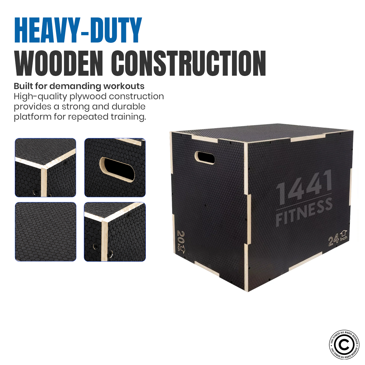 Black Wooden Plyo box