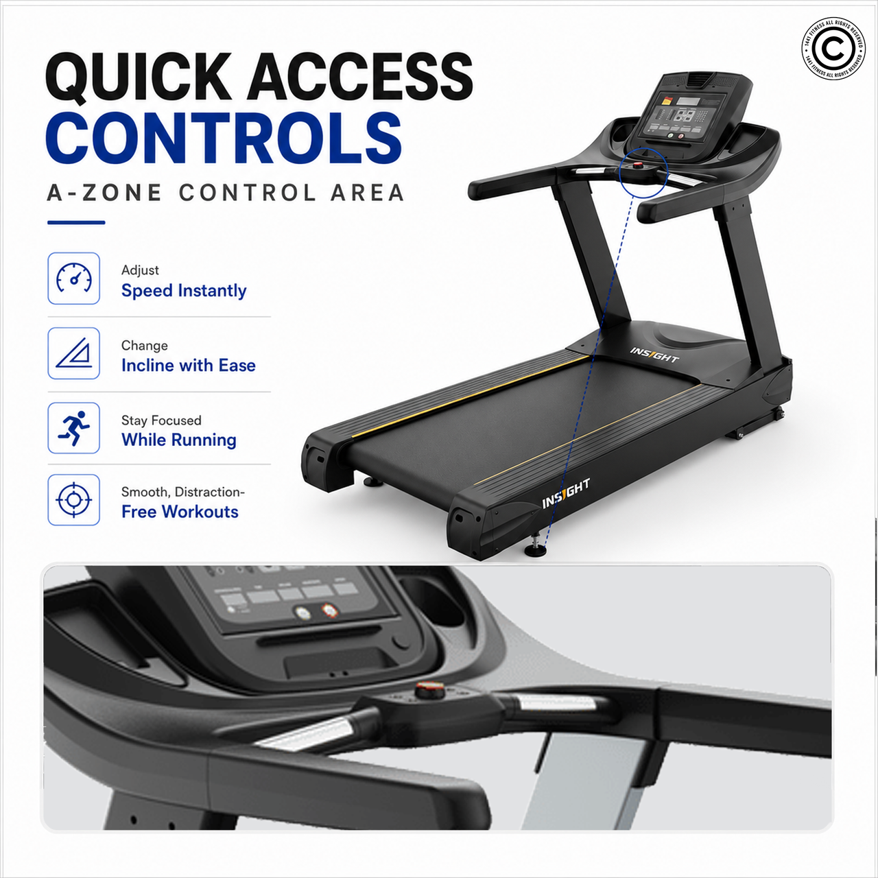 Insight Fitness Commercial Treadmill - CT3000