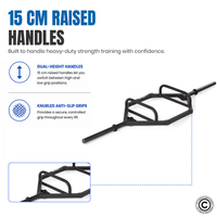 Thumbnail for 7 ft Olympic Hex Trap Bar with Collars - Matt Black