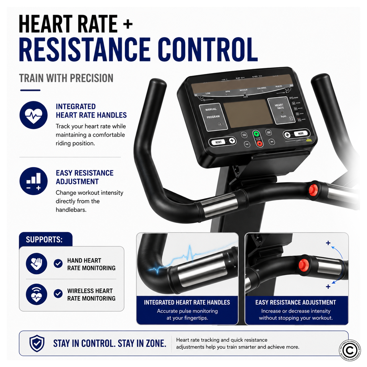 Insight Fitness Upright Bike - CU6000