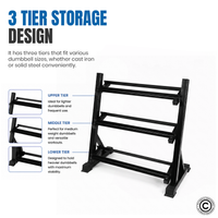 Thumbnail for 1441 Fitness Dumbbell Rack - 8 Pairs