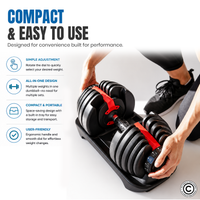 Thumbnail for Adjustable Dumbbell Set - 5 Kg - 40 Kg ( Sold as Pair )