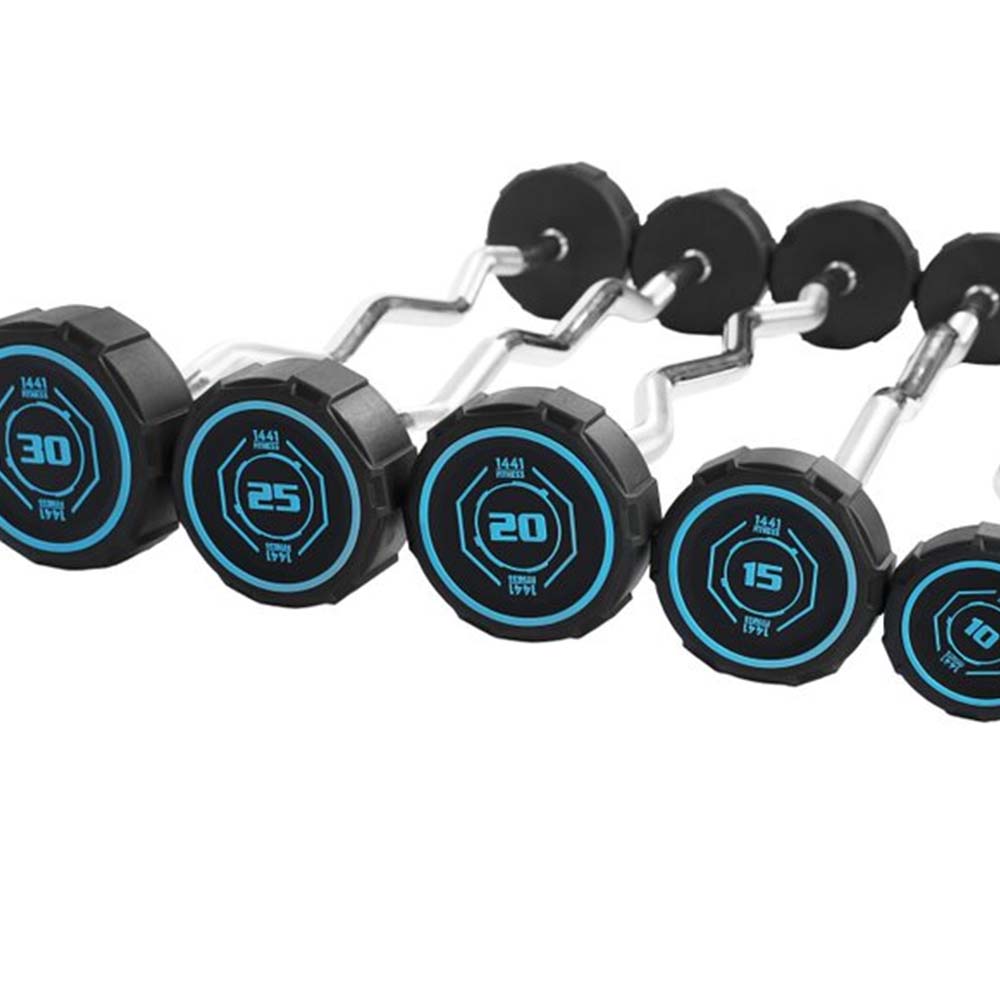 Fixed Curl PU Barbell Set - 10 Kg to 30 Kg