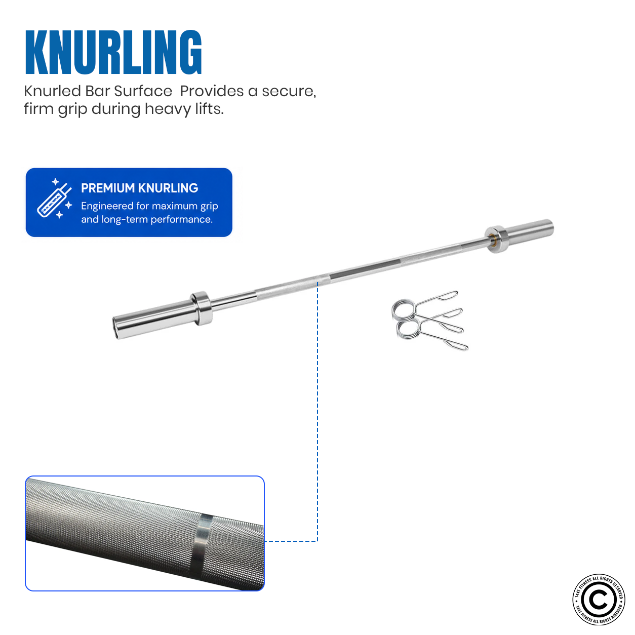 4 Ft Olympic Bar with Collars - 7 kg
